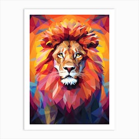 Lion Abstract Pop Art 2 Art Print