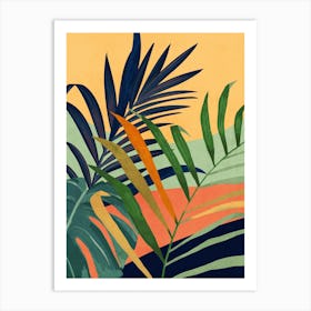 Abstract Art Tropical Leaves 117 Art Print
