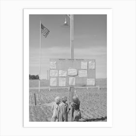 Children At The Farm Activities Bulletin Board At The Fsa (Farm Security Administration) Migratory Farm Labor Art Print