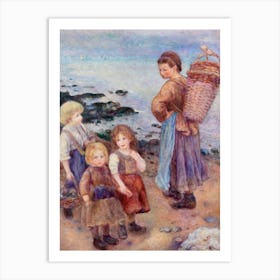 Mussel Fishers At Berneval (1879), Pierre Auguste Renoir Art Print