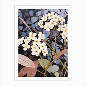 Flower Illustration Forget Me Not Flower 1 Art Print