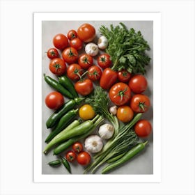 Fresh Vegetables Kitchen Wall Art 5 Art Print