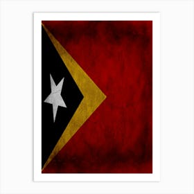 East Timor Flag Texture Art Print