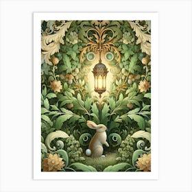 Rabbit In The Enchanted Secret Garden 2 Art Print