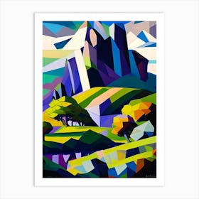 Thingvellir National Park Iceland Cubo Futuristic Art Print