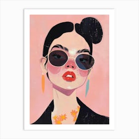 Girl In Sunglasses 16 Art Print