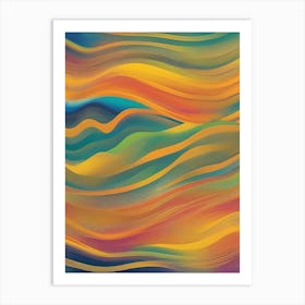 Abstract Wave Painting 2 Art Print