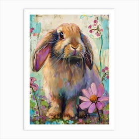 Holland Lop Rabbit Painting 2 Art Print