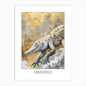 Crocodile Precisionist Illustration 1 Poster Art Print
