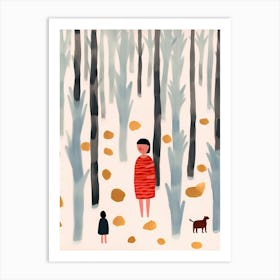 Into The Woods Scene, Tiny People And Illustration 5 Art Print