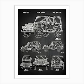 Jeep Art Jeep Wall Decor Man Cave Wall Art Jeep Patent Jeep Blueprint Jeep Wall Art Jeep Poster Jeep Decor Patent Vj7101 Art Print