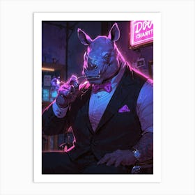 Rhino 7 Art Print