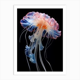 Portuguese Man Of War Jellyfish Neon Illustration 5 Art Print