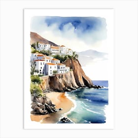 Spanish Las Teresitas Santa Cruz De Tenerife Canary Islands Travel Poster (19) Art Print