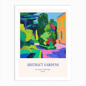 Colourful Gardens Kew Gardens Hillsborough Canada 4 Blue Poster Art Print