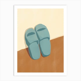 Blue Slippers Art Print