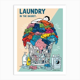 Laundry In The Basket Art Print