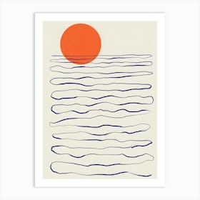 Sunset In The Ocean 1 Art Print