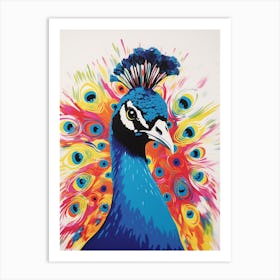 Andy Warhol Style Bird Peacock 3 Art Print