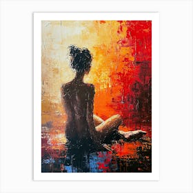 Nude, Oil, Minimalism Art Print