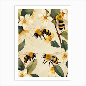 Meliponini Bee Storybook Illustrations 15 Art Print