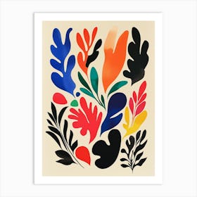 Leaves And Flowers Art Print