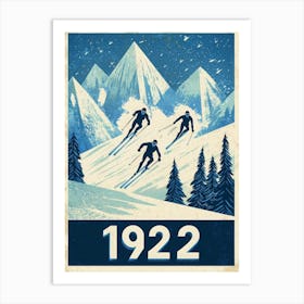 Aihrgdesign A Vintage Sports Poster Inspired By Winter Games 2 Póster