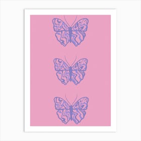 Butterfly x 3 Art Print