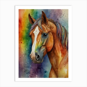 Rainbow Horse 1 Art Print