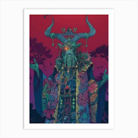 Horned Demon Art Print