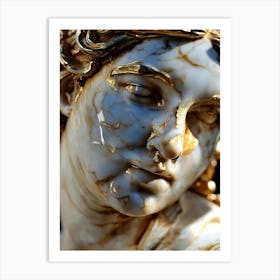 Rostro Estatua Antigua Art Print