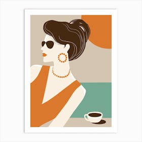 Fashion Girl In Orange 06 Art Print