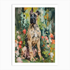 Great Dane Acrylic Painting 2 Art Print