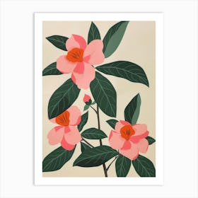 Pink Camellias Art Print