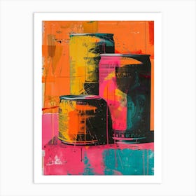 Colorful Cans Art Print