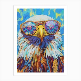 Psychedelic Hippie Eagle Art Print