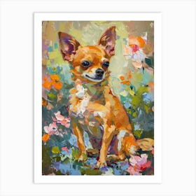 Chihuahua Acrylic Painting 2 Art Print