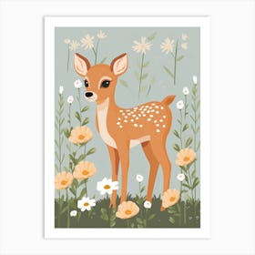 Baby Animal Illustration  Deer 7 Art Print