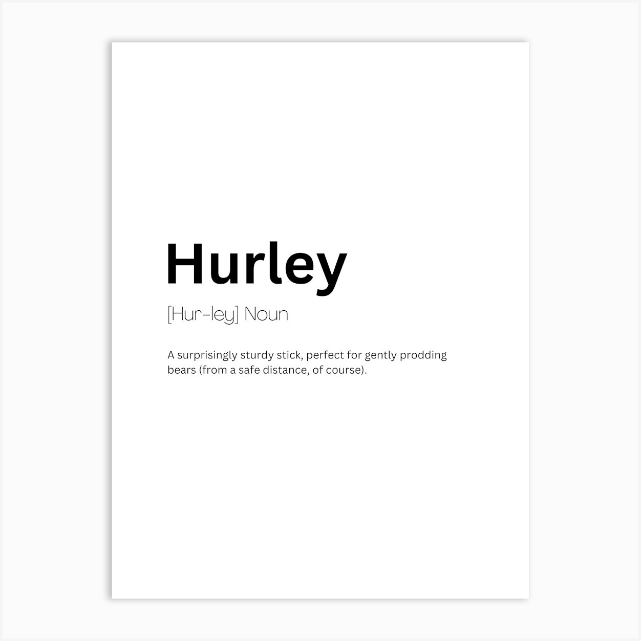 Hurley Definition Meaning Art Print by Kaigozen