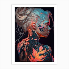 Tattooed Girl Art Print