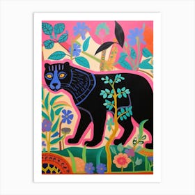 Maximalist Animal Painting Panther 5 Art Print
