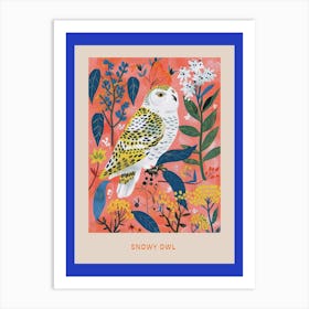 Spring Birds Poster Snowy Owl 2 Art Print