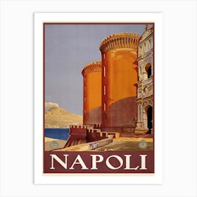 Vintage Napoli Travel Poster, Dawn Hudson Art Print