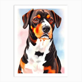 Manchester Terrier 5 Watercolour Dog Art Print