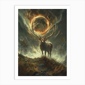 Deer Illustration 3 Art Print