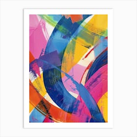 Rainbow Paint Brush Strokes 15 Art Print