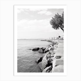 Antibes, France, Mediterranean Black And White Photography Analogue 2 Art Print