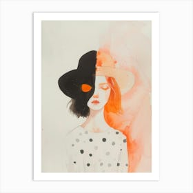 Girl In A Hat 16 Art Print