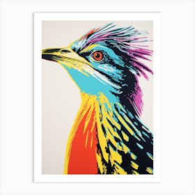 Andy Warhol Style Bird Roadrunner 3 Art Print