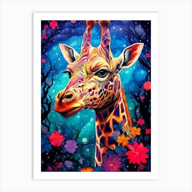 Giraffe Painting Art Print